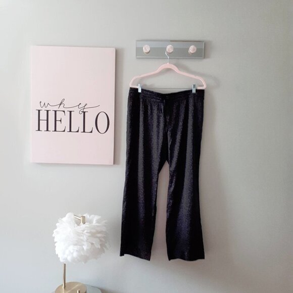 EUC La Senza black animal print pajama sleepwear loungewear pants, L - Picture 5 of 7